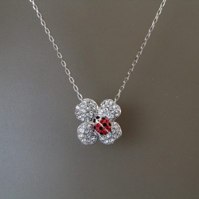 Κολιέ -Σκουλαρίκια Billy Set Clover κόσμημα Swarovski - Image 2