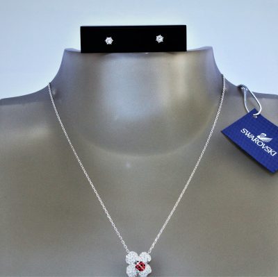 Κολιέ -Σκουλαρίκια Billy Set Clover κόσμημα Swarovski - Image 4