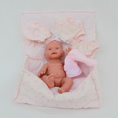 Ισπανική κούκλα βινυλίου μωρό ροζ 28 cm LIorens