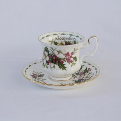 Royal Albert Flower of the month φλιτζάνι καφέ μήνας Δεκέμβριος