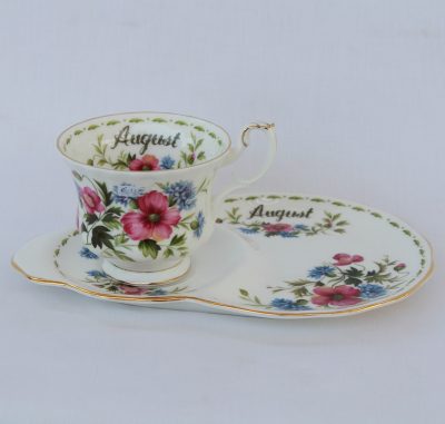 Royal Albert Flower of the month tv set μήνας Αύγουστος