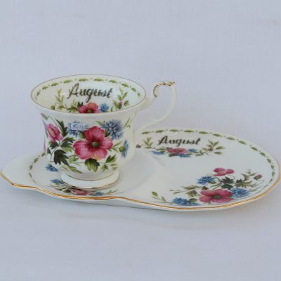 Royal Albert Flower of the month tv set μήνας Αύγουστος