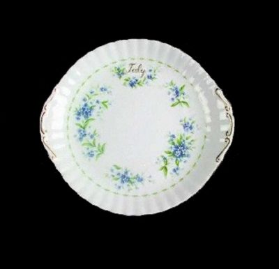 Royal Albert Flower of the month  πιατέλα κέικ μήνας Ιούλιος