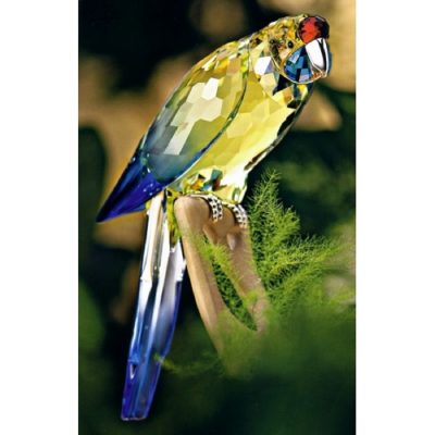 Green Rosella Παπαγάλος Swarovski Crystal Paradise