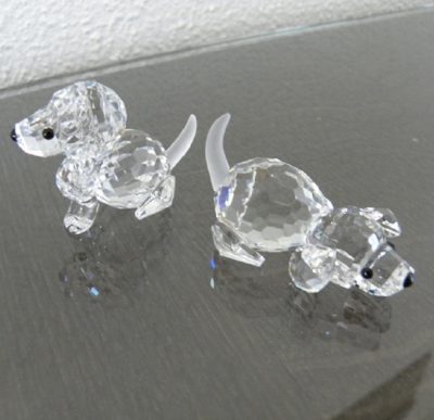 Κουτάβι καθισμένο  Swarovski Silver Crystal 158 418 - Image 3