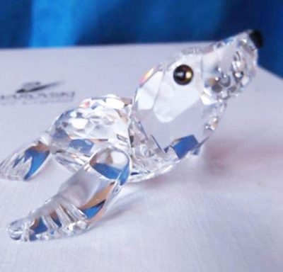 Θαλάσσιο λιοντάρι μωρό Swarovski silver crystal
