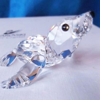 Θαλάσσιο λιοντάρι μωρό Swarovski silver crystal