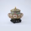 Jar Cloisonne Ανάγλυφο με μεγάλα Λουλούδια από σμάλτο - Image 2