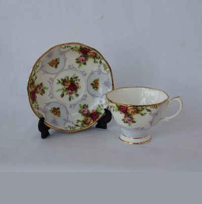 Rose Cameo Violet Φλυτζάνι-Πιάτο τσαγιού πορσελάνη Royal Albert - Image 2