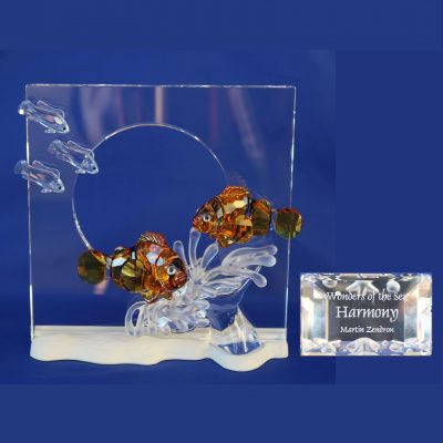 Ψάρια του βυθού Harmony  με Πλακέτα Swarovski Συλλεκτικό 2005
