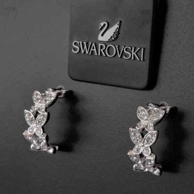 Σκουλαρίκια BUTTERFLY HOOPS κόσμημα Swarovski κωδικός 1 136 268 - Image 2