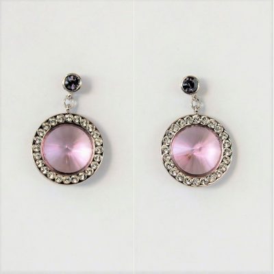 Σκουλαρίκια  PALOMA ρομαντικό λαμπερό κόσμημα Swarovski - Image 2