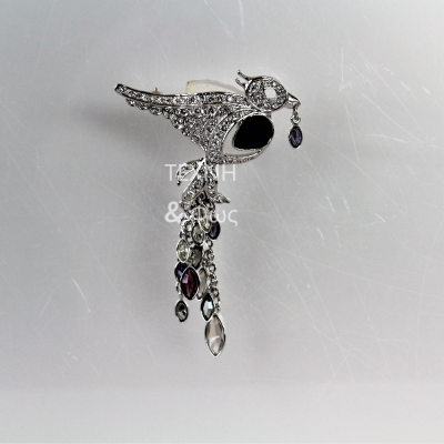 Καρφίτσα παγώνι PEACOCK κόσμημα Swarovski - Image 3