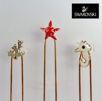 Φουρκέτες σετ3 CRUISE HAIR PIN κόσμημα Swarovski - Image 2
