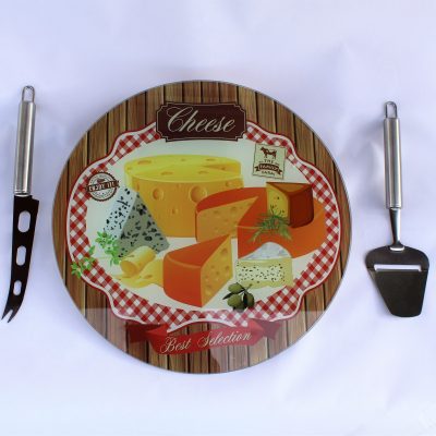 Πιατέλα σερβιρίσματος τυριών 'BEST SELECTION'από πυρίμαχο γυαλί