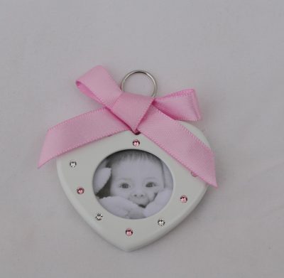 Baby Picture Frame, Rose Swarovski Universal Symbol - Image 2